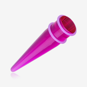 A Pair of Translucent UV Acrylic Taper-Purple
